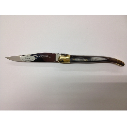 Laguiole en Aubrac coltello impugnatura punta di corno inox 12cm